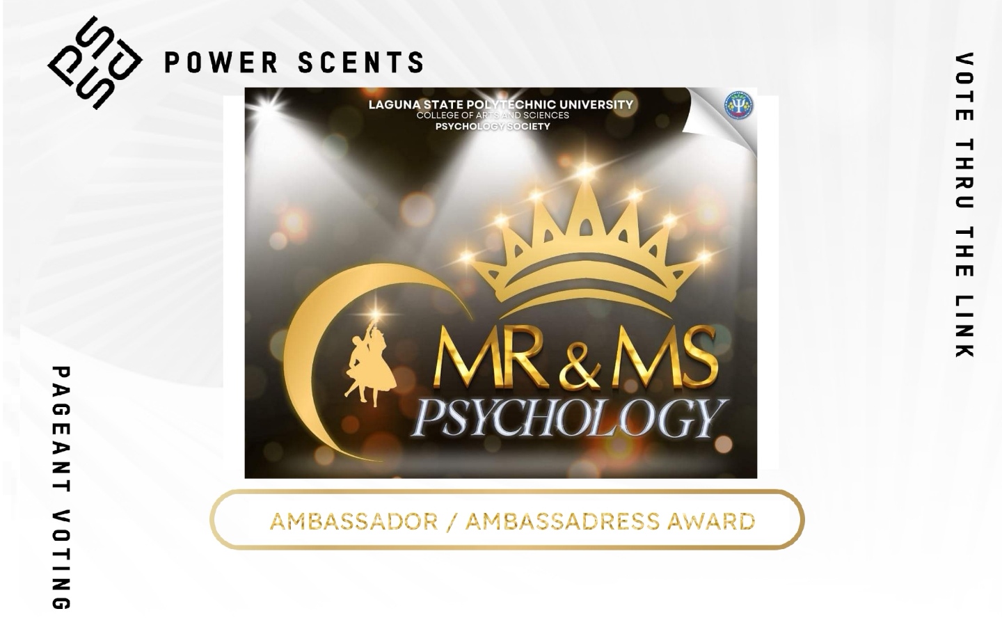 Mr & Ms Psychology 2024 Power Scents Award Pageant Vote PH