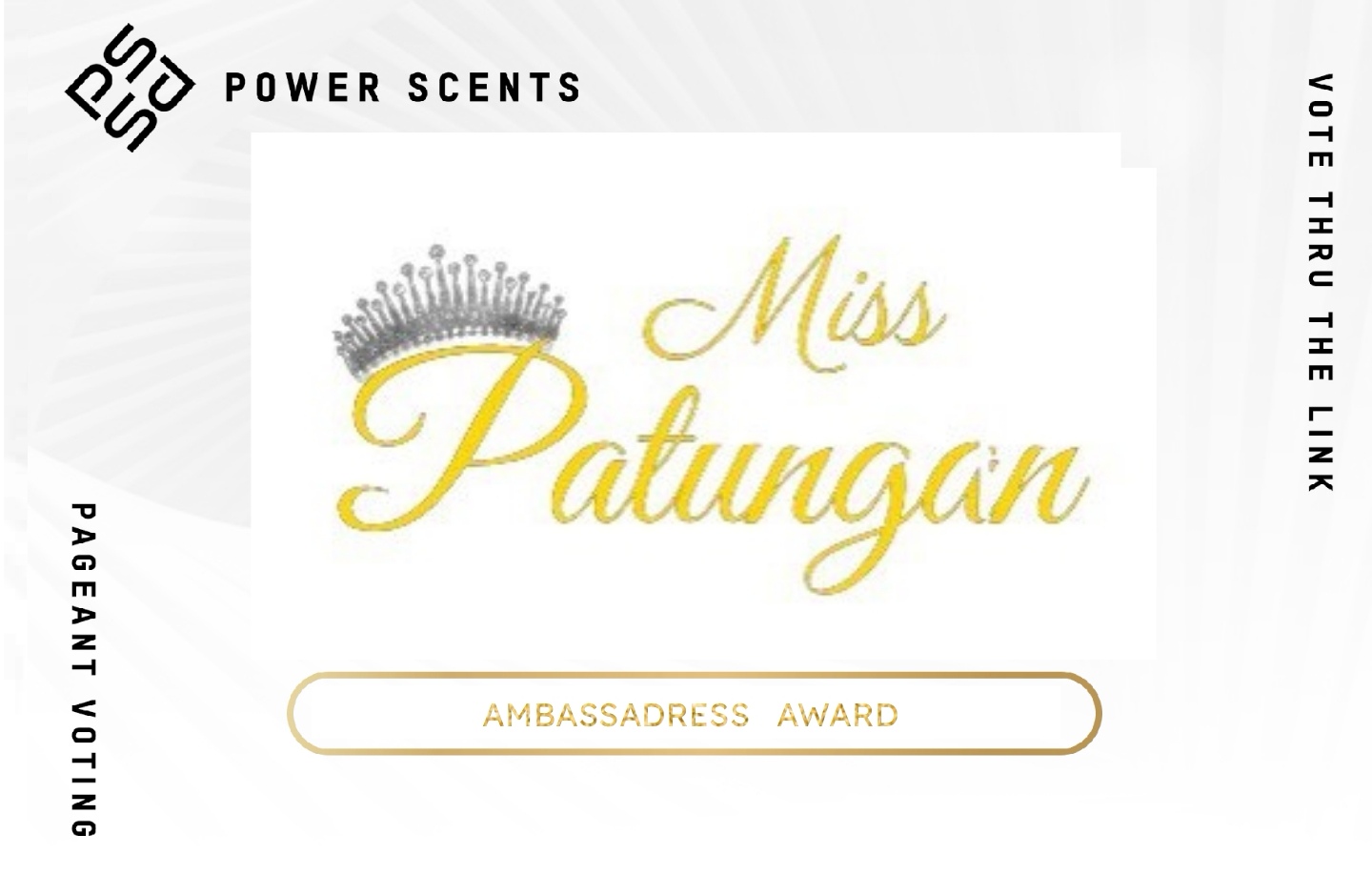 Miss Patungan 2024 Power Scents Award Pageant Vote PH