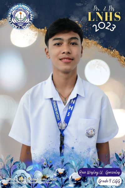 Rein Wesly U. Gonzales - Mr. and Ms. LNHS 2023 - Pageant Vote PH