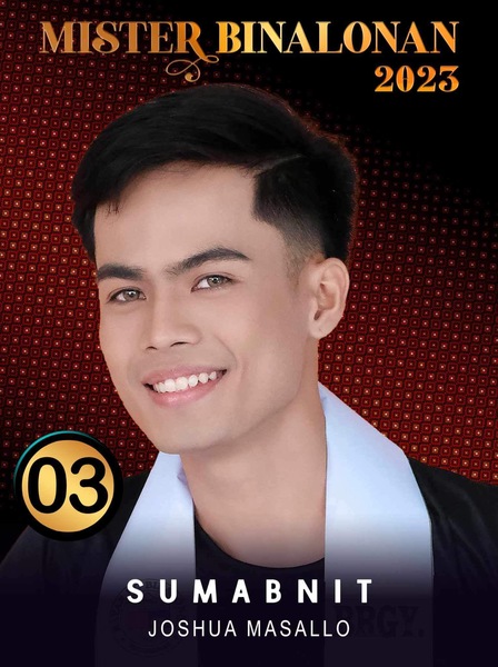 Joshua Masallo - Mister Binalonan 2023 - Pageant Vote PH