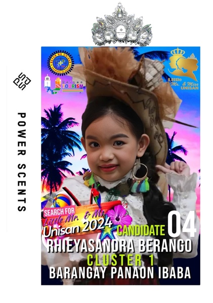 Rhieyasandra Berango Little Mr And Ms Unisan 2024 Power Scent Award Pageant Vote Ph 8861