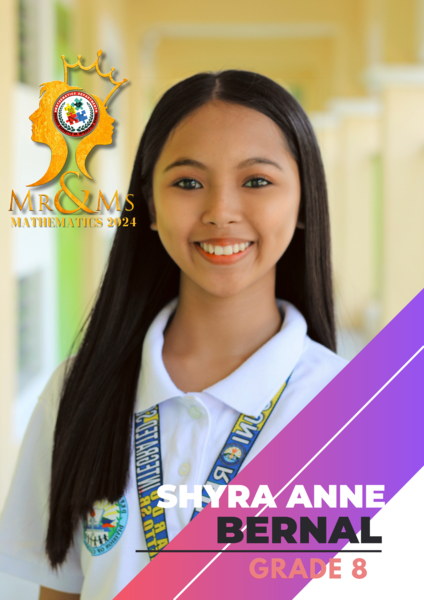 Shyra Anne Bernal - Mr. and Ms. Mathematics 2024 (EBSIS) - Pageant Vote PH