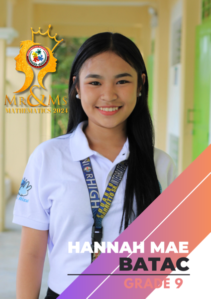 Hannah Mae Batac - Mr. and Ms. Mathematics 2024 (EBSIS) - Pageant Vote PH