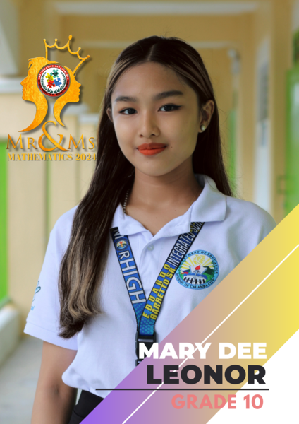 Mary Dee Leonor - Mr. and Ms. Mathematics 2024 (EBSIS) - Pageant Vote PH